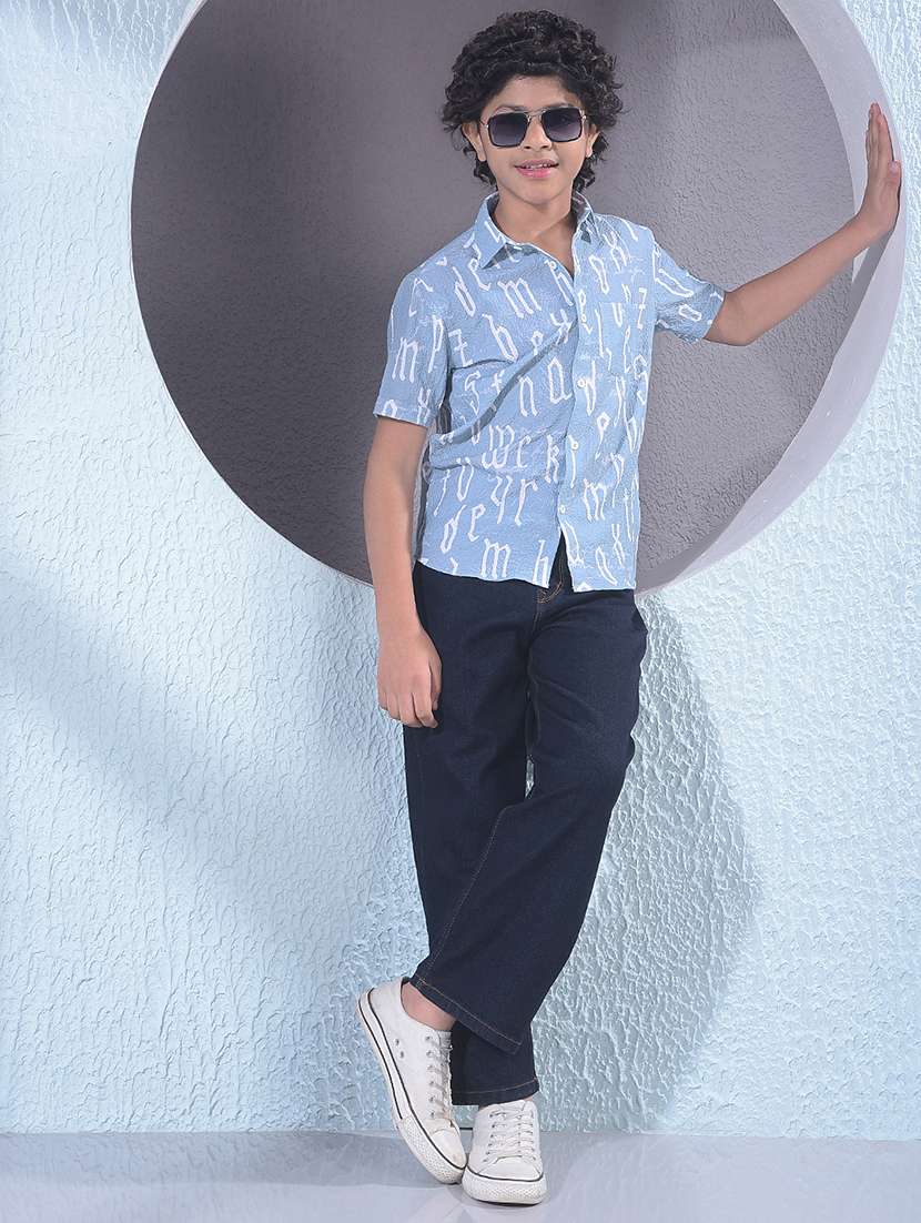 boys printed collared short sleeve shirt - 21956684 -  Standard Image - 6