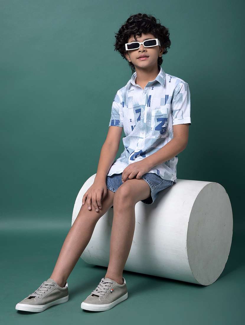 boys printed collared short sleeve shirt - 21956685 -  Standard Image - 6