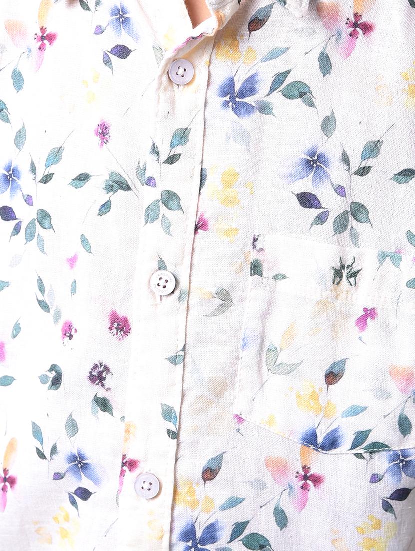boys floral printed collared short sleeve shirt - 21956686 - Standard Image - 4