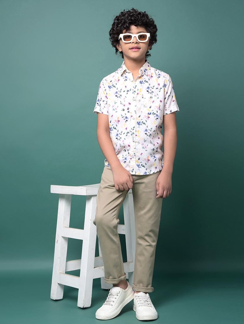 boys floral printed collared short sleeve shirt - 21956686 - Standard Image - 6