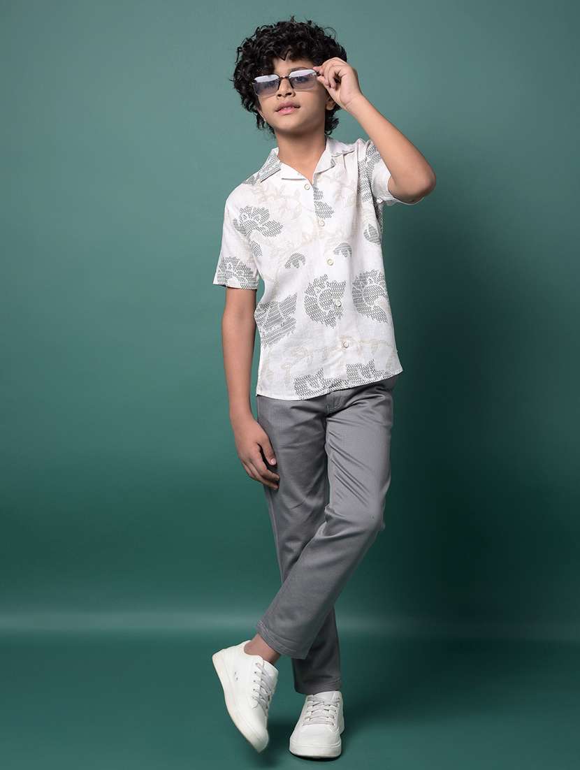 boys printed cuban collared short sleeve shirt - 21956688 -  Standard Image - 6
