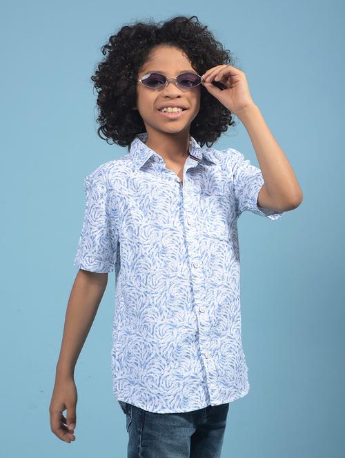 boys printed collared short sleeve shirt - 21956691 - Standard Image - 0