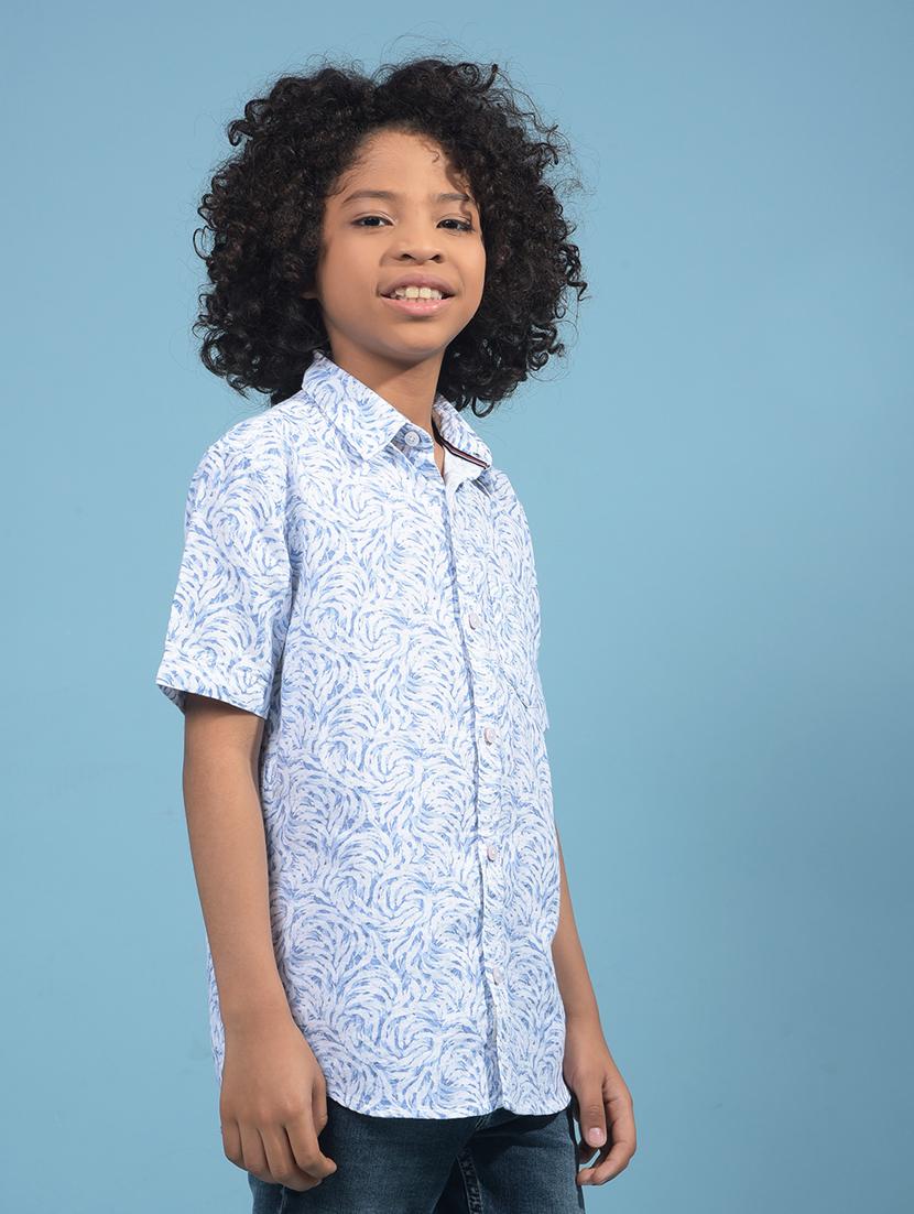 boys printed collared short sleeve shirt - 21956691 - Standard Image - 1