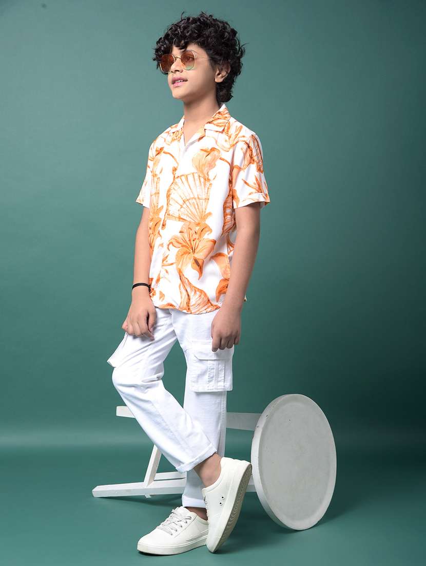 boys printed cuabn collared short sleeve shirt - 21956692 -  Standard Image - 6