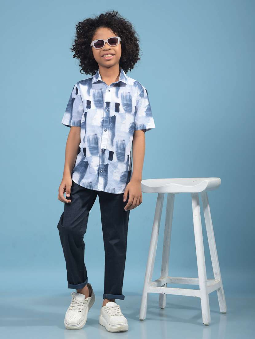 boys printed collared short sleeve shirt - 21956693 - Standard Image - 6