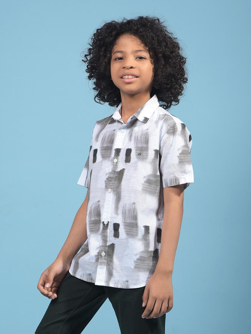boys printed collared short sleeve shirt - 21956694 -  Standard Image - 1