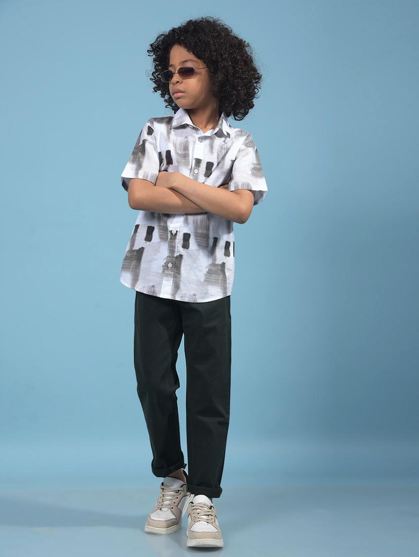 boys printed collared short sleeve shirt - 21956694 - Standard Image - 6