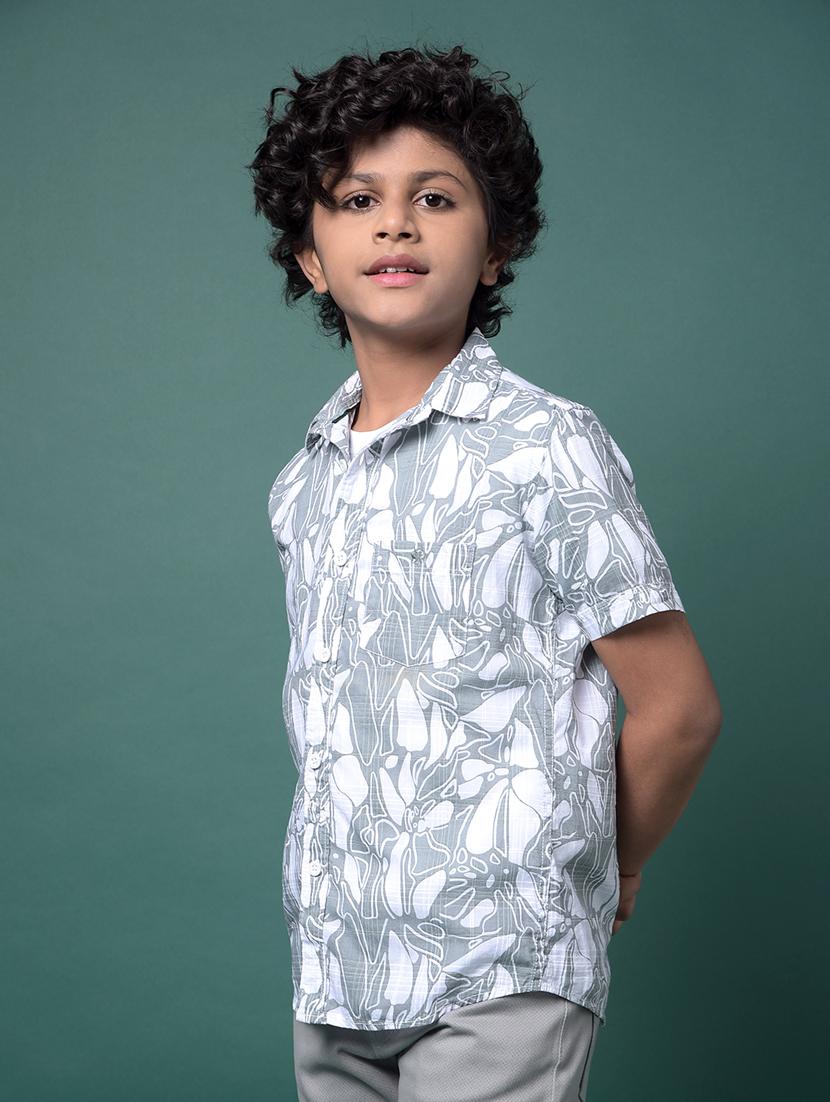boys printed collared short sleeve shirt - 21956696 - Standard Image - 1