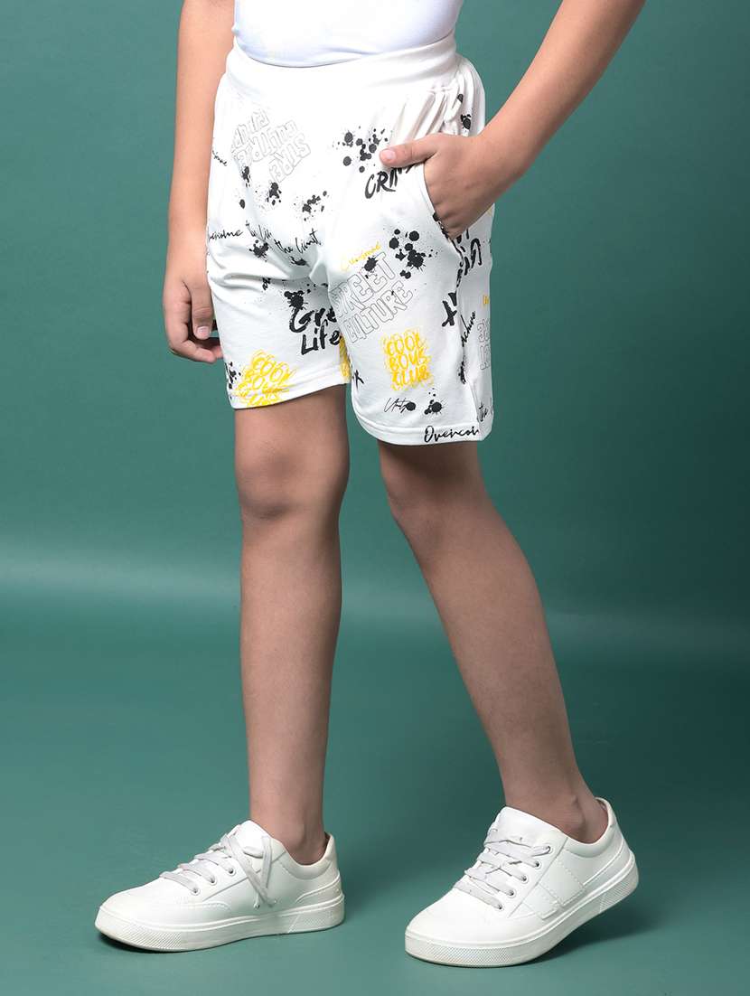boys printed mid rise regular fit shorts  - 21956717 -  Standard Image - 1