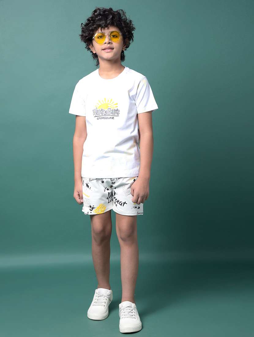 boys printed mid rise regular fit shorts  - 21956717 -  Standard Image - 6