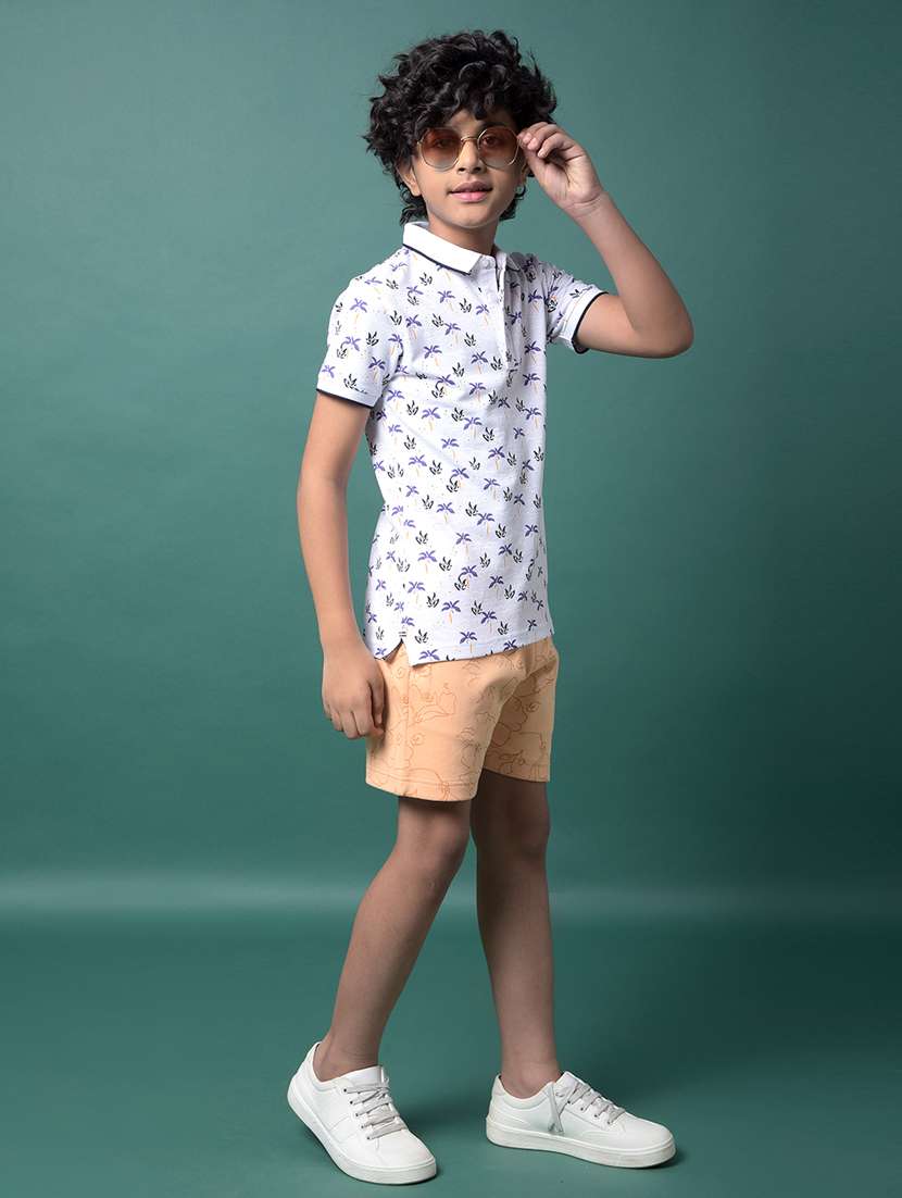 boys printed short sleeve regular fit polo t-shirt - 21956751 -  Standard Image - 6
