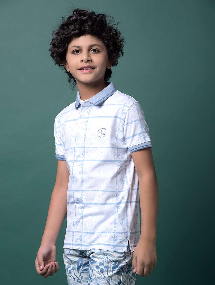 Boys Printed Short Sleeve Regular Fit Polo T-shirt - 21956752 -  Standard Image - 1