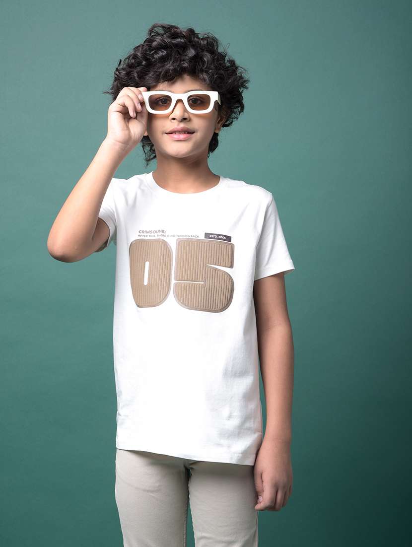 boys printed short sleeve regular fit t-shirt