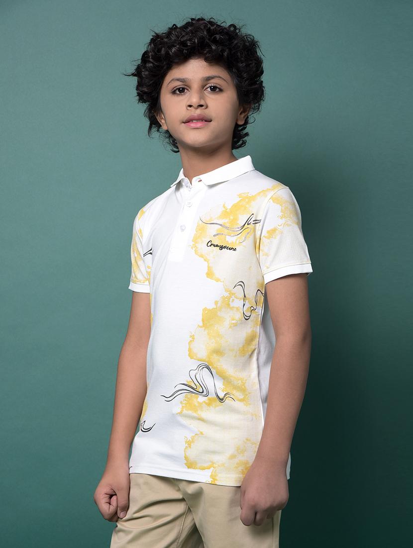boys printed short sleeve regular fit polo t-shirt - 21956758 -  Standard Image - 1