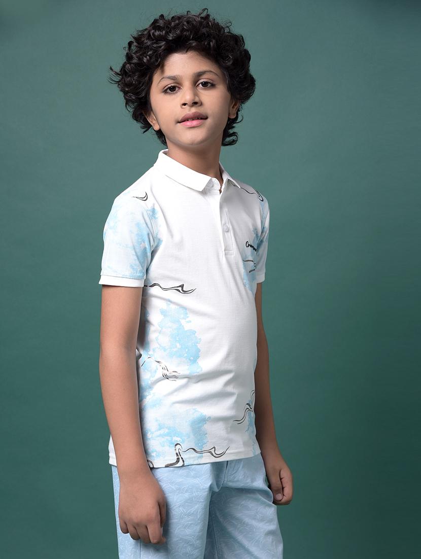 boys printed short sleeve regular fit polo t-shirt - 21956759 - Standard Image - 1
