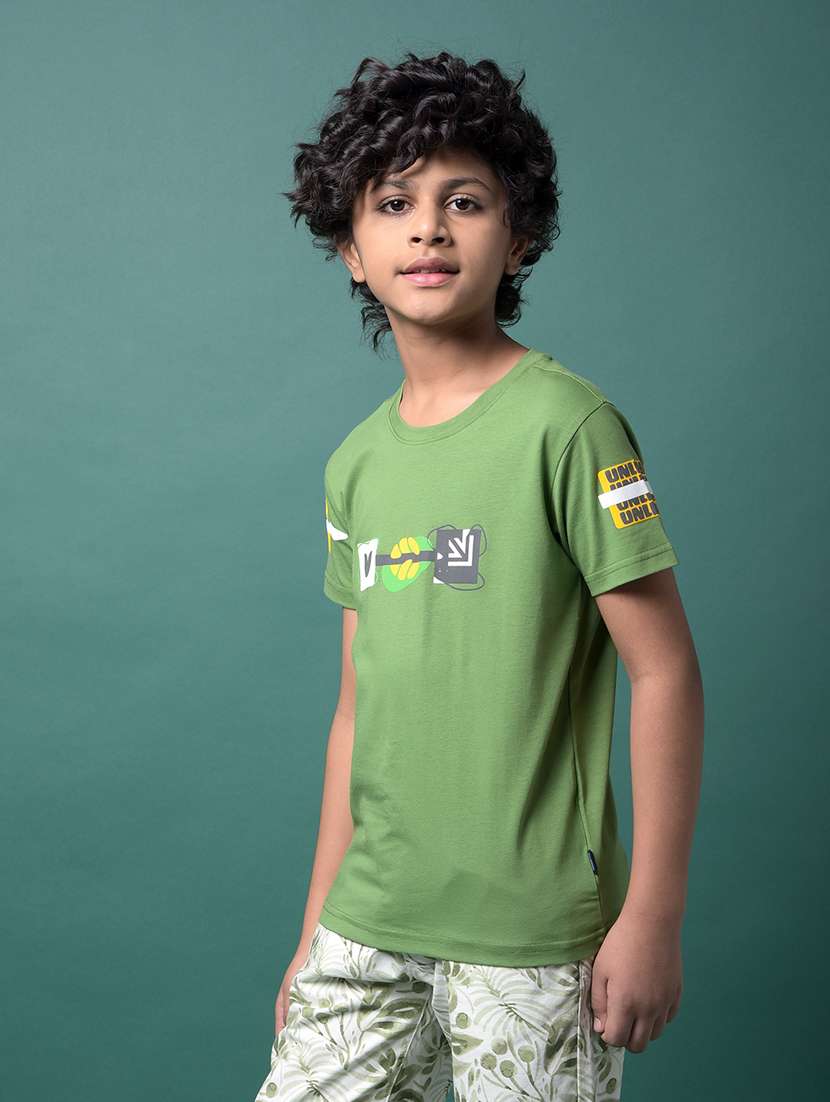 boys printed short sleeve regular fit t-shirt - 21956761 -  Standard Image - 1