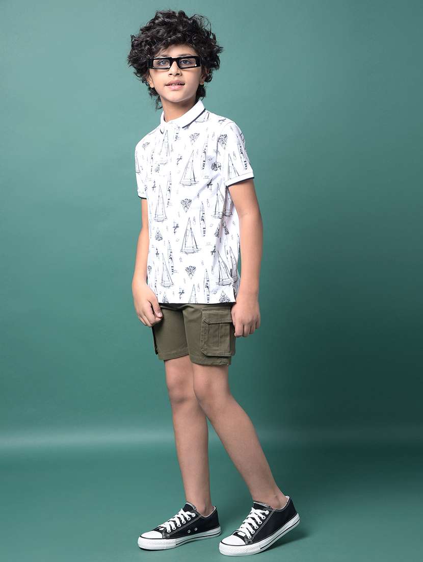 boys printed short sleeve regular fit polo t-shirt - 21956762 -  Standard Image - 6