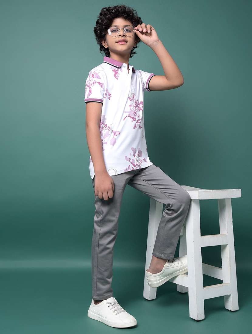 boys printed short sleeve regular fit polo t-shirt - 21956765 -  Standard Image - 6