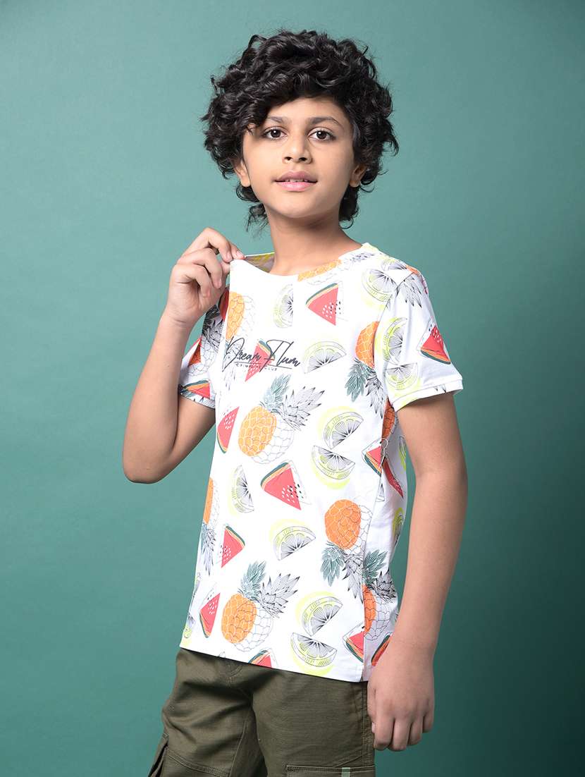 boys printed short sleeve regular fit t-shirt - 21956772 -  Standard Image - 1
