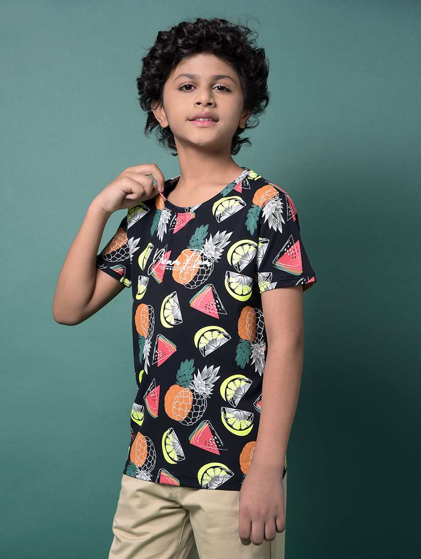 boys printed short sleeve regular fit t-shirt - 21956773 -  Standard Image - 1