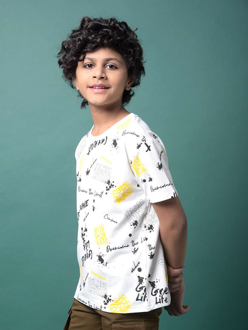 boys printed short sleeve regular fit t-shirt - 21956777 -  Standard Image - 1