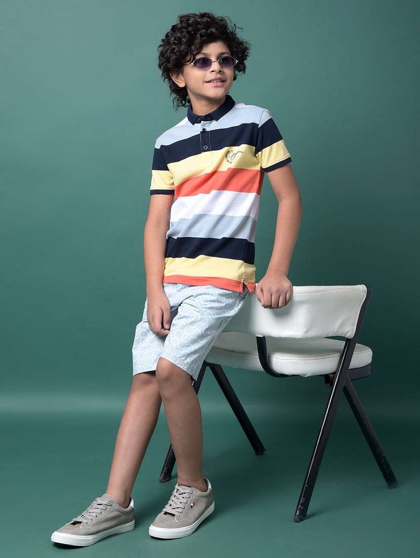 boys color blocked short sleeve regular fit polo t-shirt - 21956780 -  Standard Image - 6