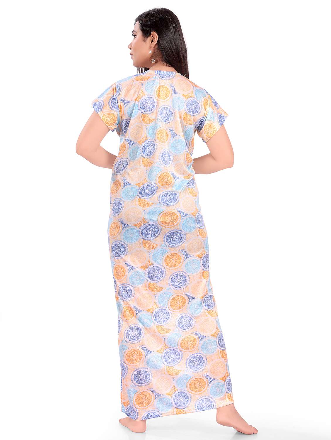 women multi colored short sleeve nighty - 21956795 -  Standard Image - 4