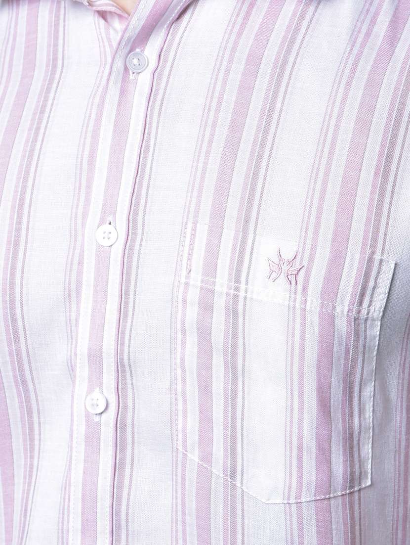 Men Striped Short Sleeve Slim Fit Casual Shirt - 21956825 -  Standard Image - 4