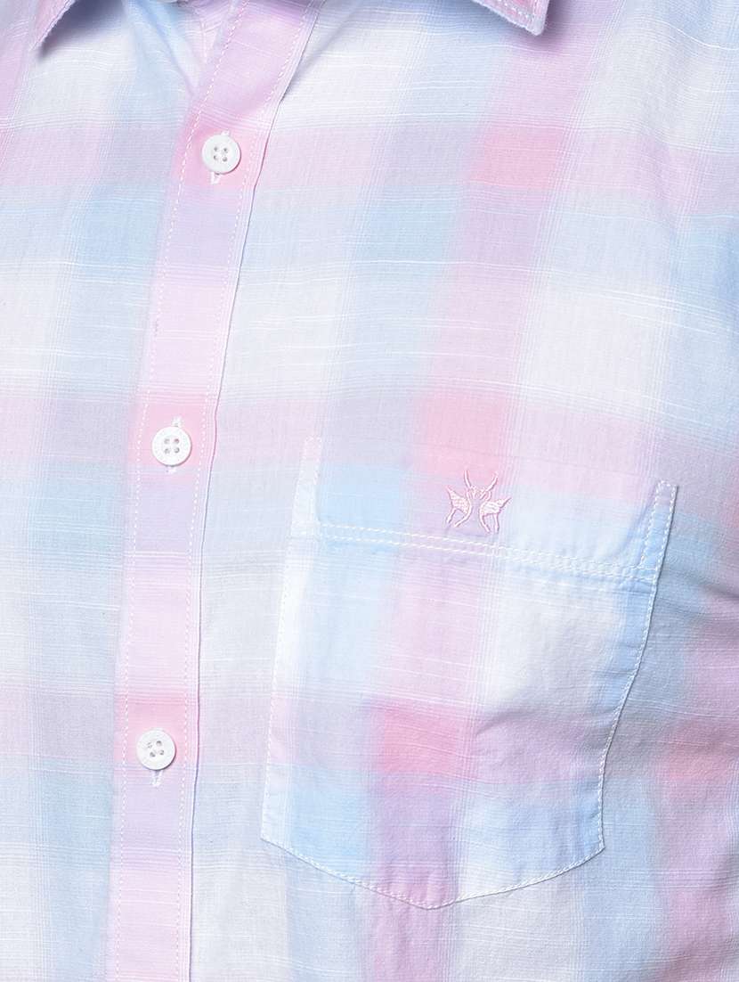 Men Checkered Short Sleeve Slim Fit Casual Shirt - 21956846 -  Standard Image - 4