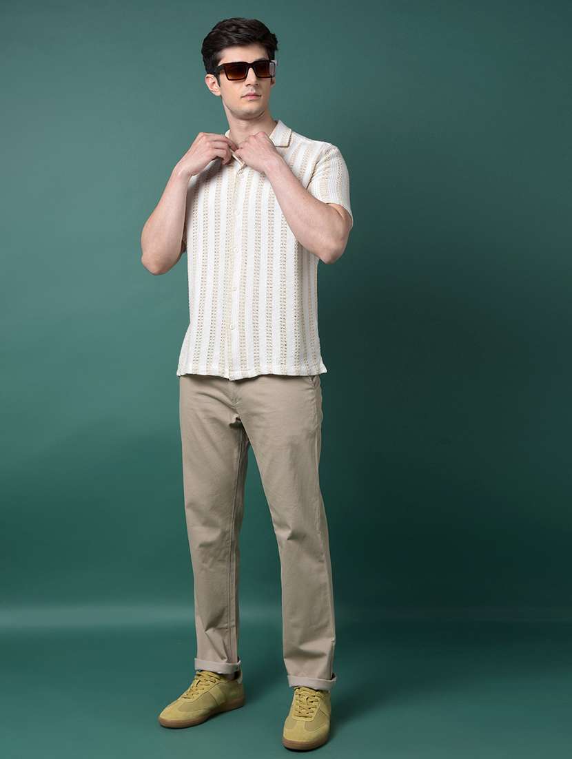 men self design short sleeve slim fit casual shirt - 21956851 -  Standard Image - 6