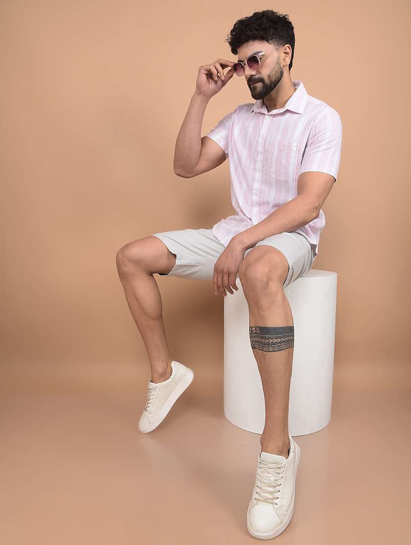 men solid mid rise regular fit shorts - 21956860 -  Standard Image - 4