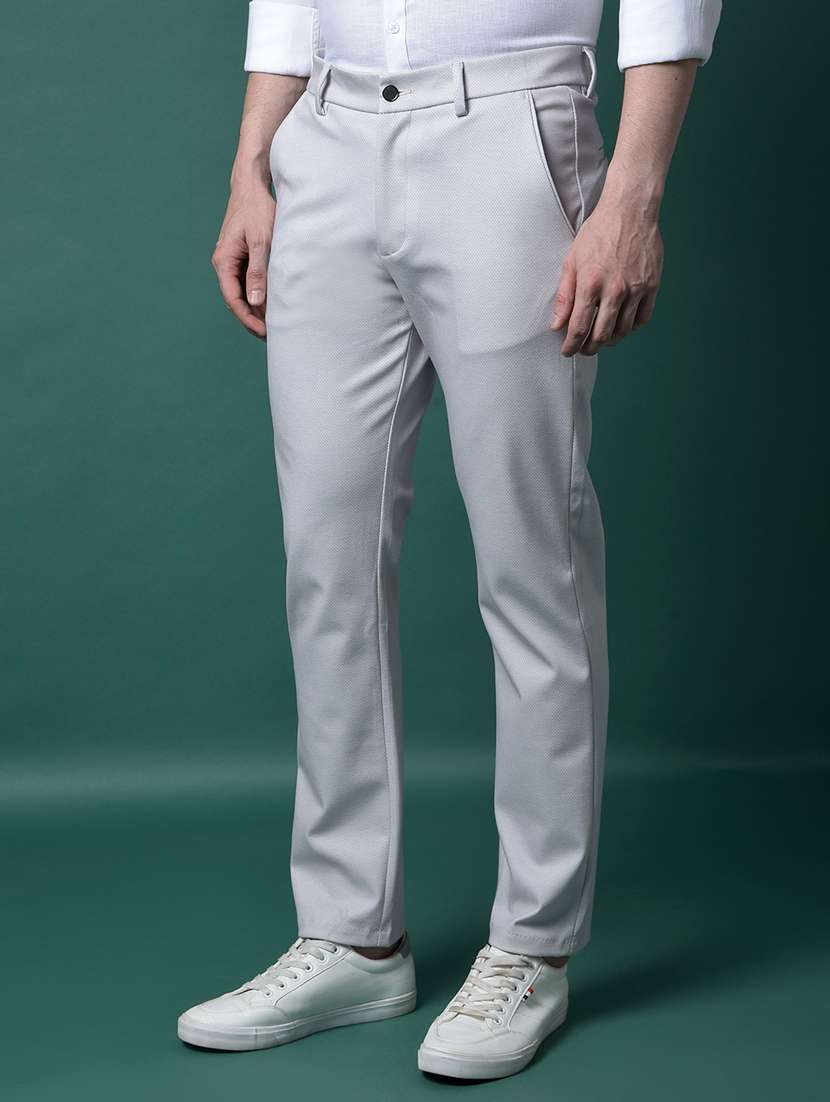 men solid mid rise flat front casual chinos  - 21956865 -  Standard Image - 1