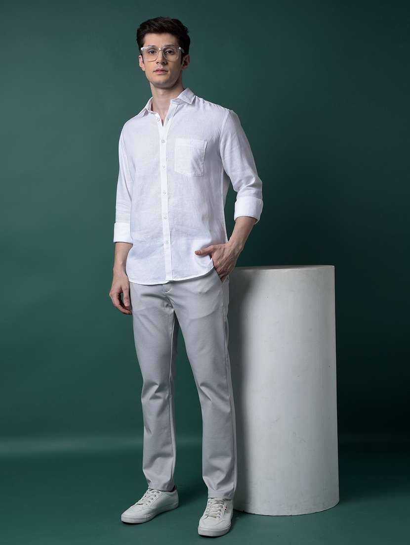 men solid mid rise flat front casual chinos  - 21956865 -  Standard Image - 6