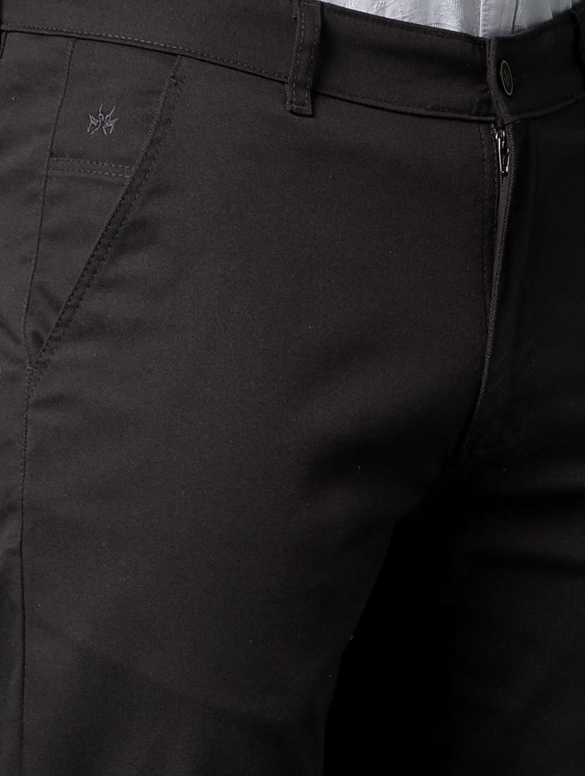 men solid mid rise flat front casual chinos  - 21956868 -  Standard Image - 4