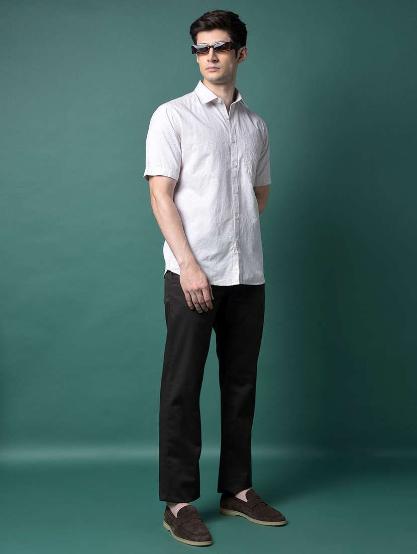 men solid mid rise flat front casual chinos  - 21956868 -  Standard Image - 6