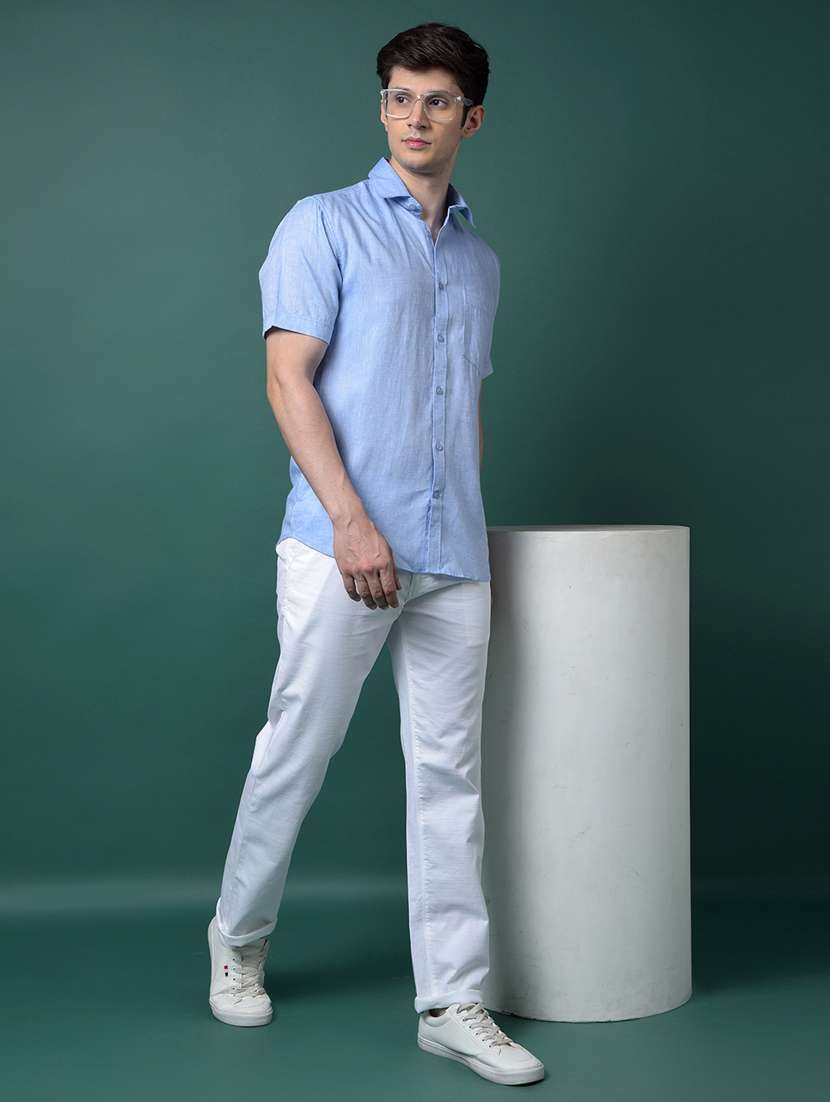 men solid mid rise flat front casual chinos  - 21956872 -  Standard Image - 6