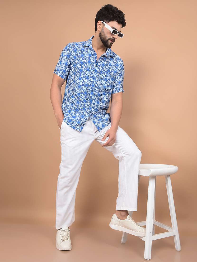 men striped md rise flat front casual chinos  - 21956884 -  Standard Image - 4