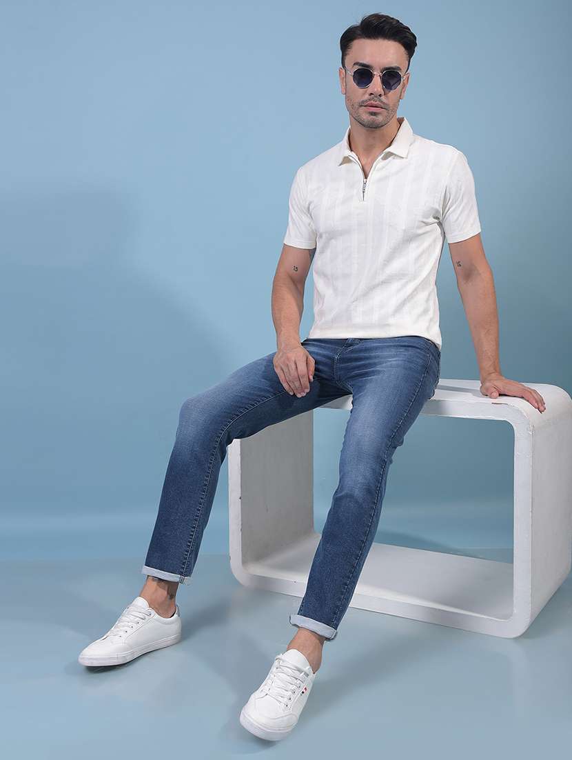 men striped short sleeve slim fit polo t-shirt - 21956898 -  Standard Image - 4