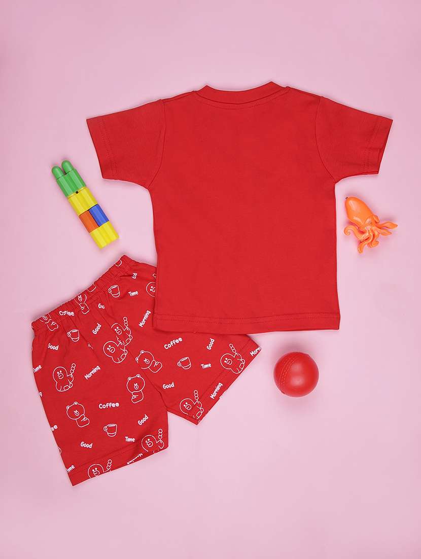 kids printed t-shirt and shorts co-ord set - 21956919 -  Standard Image - 1