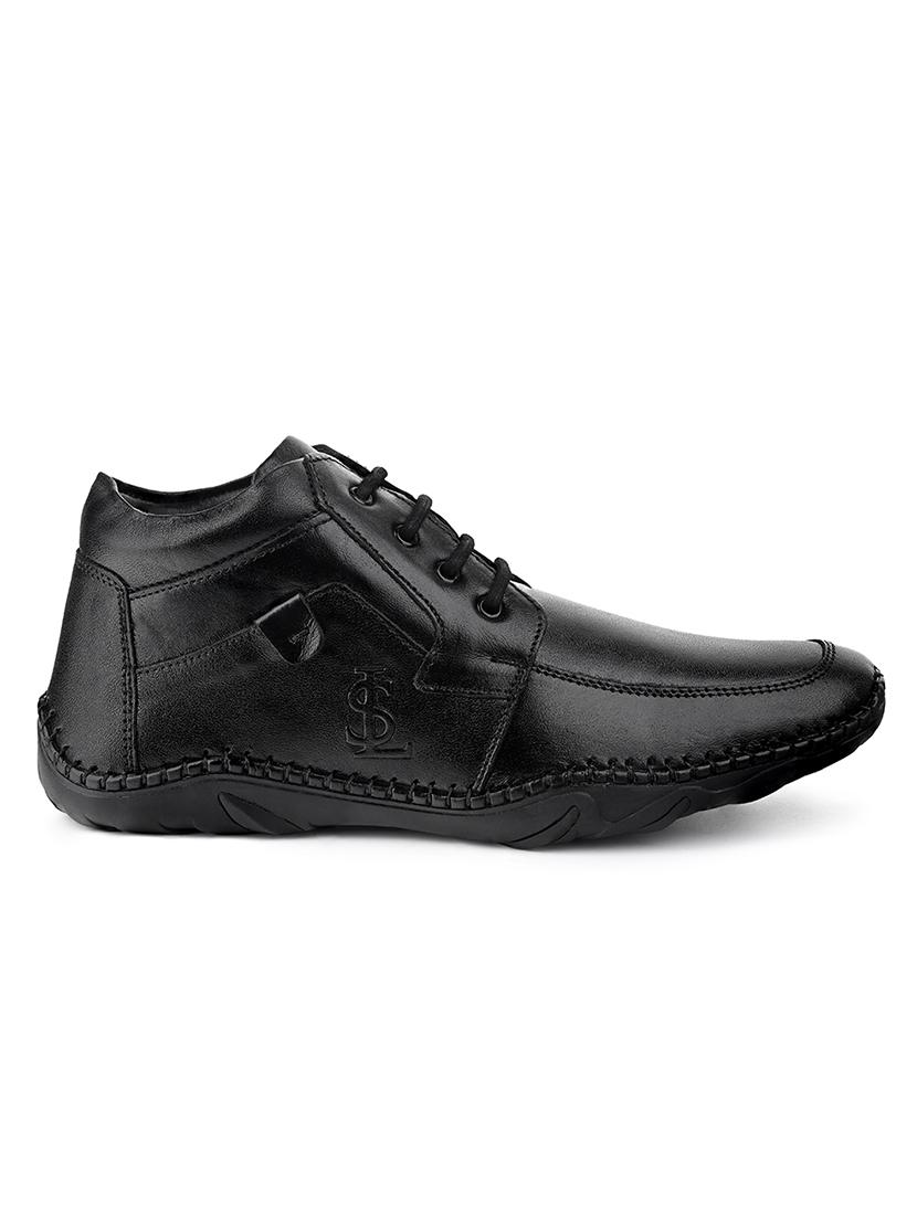 men black solid lace-up derby - 21956947 - Standard Image - 1