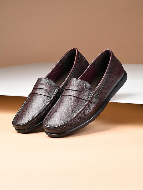 men brown slip on formal shoe - 21956955 - Standard Image - 0