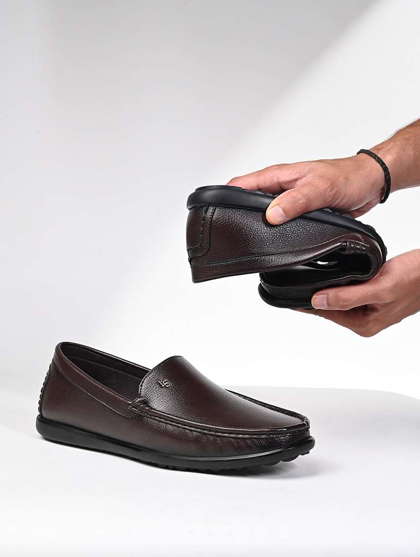 men brown slip on loafer - 21956957 - Zoom Image - 0