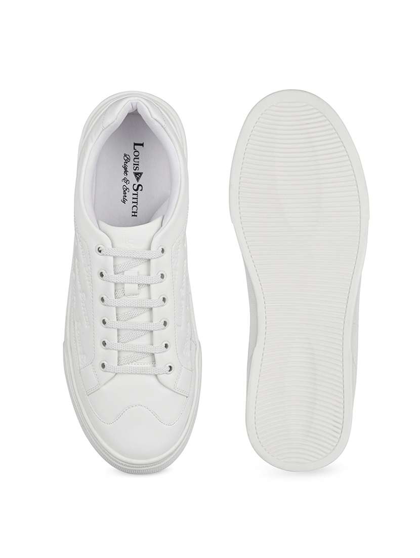 men white lace up sneaker - 21956994 -  Standard Image - 4