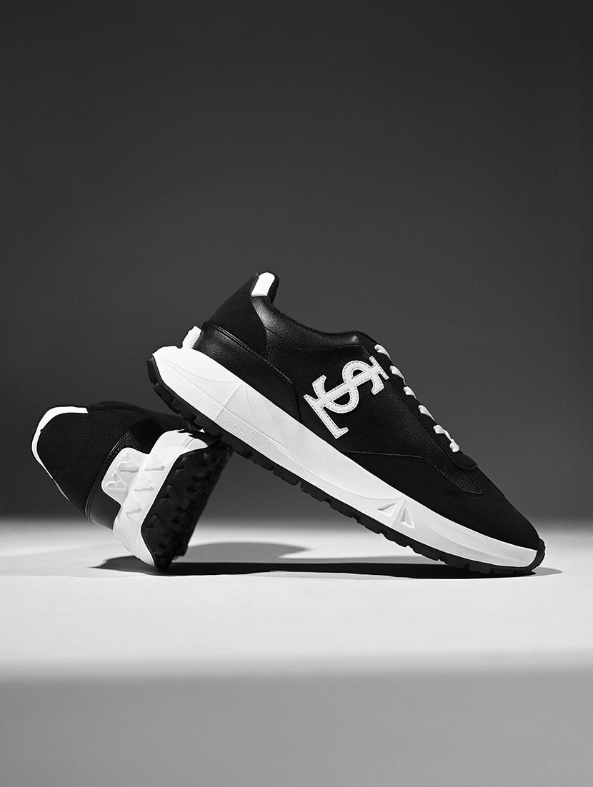 men black lace up sneaker - 21956995 -  Standard Image - 1