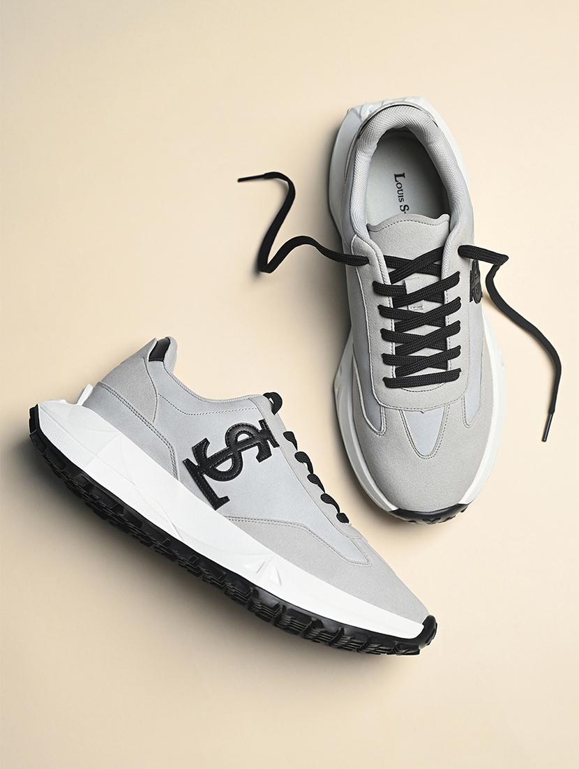 men grey lace up sneaker - 21956996 -  Standard Image - 1