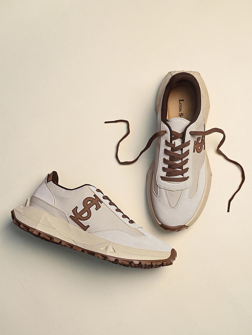 men beige lace up sneaker - 21956998 - Standard Image - 1