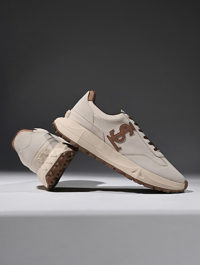 men beige lace up sneaker - 21956998 - Standard Image - 1