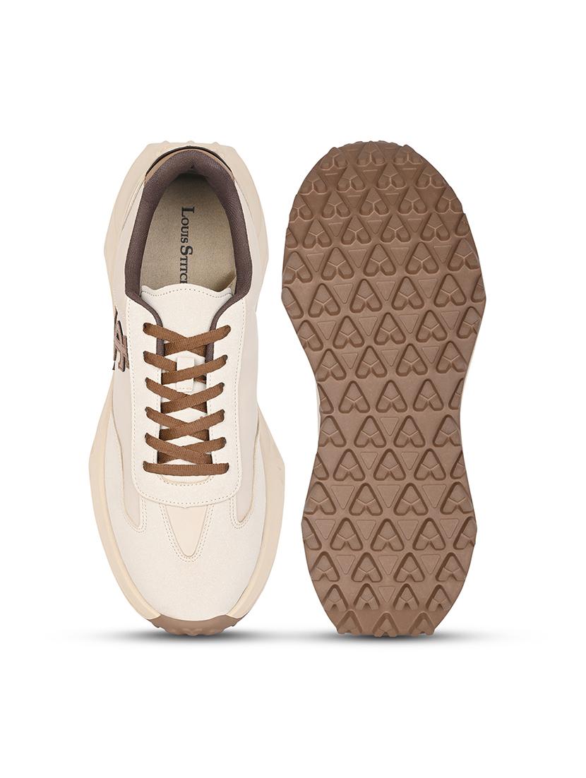 men beige lace up sneaker - 21956998 - Standard Image - 4