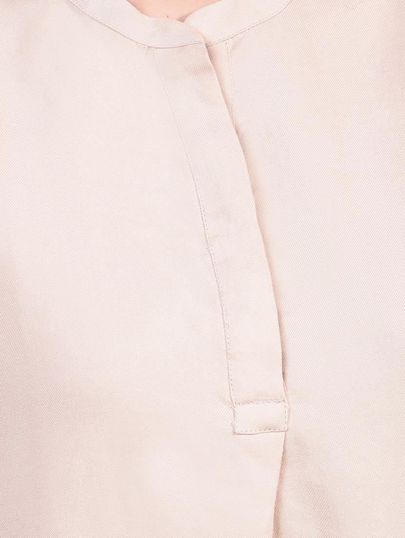 women beige solid mandarin neck sleeveless top - 21957043 - Standard Image - 4