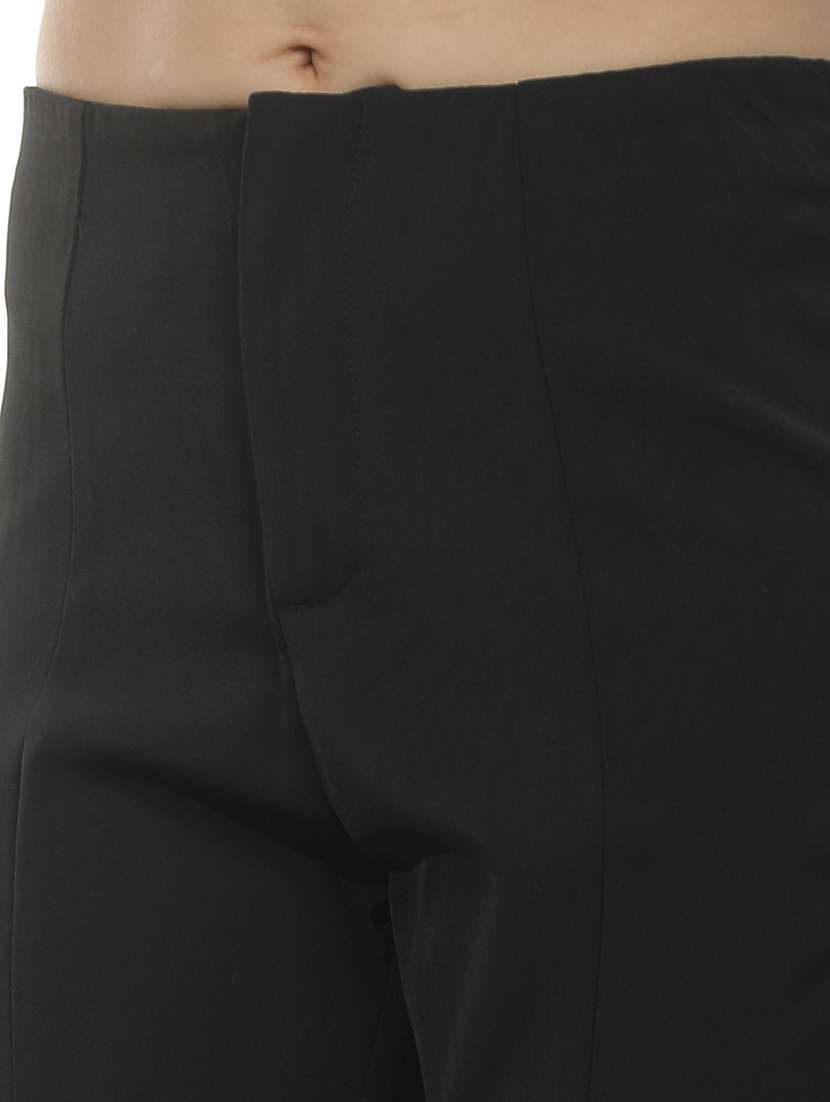 Women Black Solid High Rise Bootcut Trouser - 21957053 -  Standard Image - 1